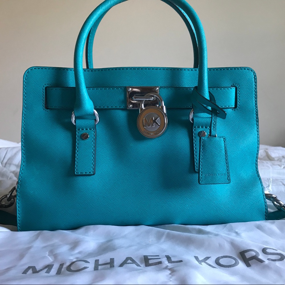 Michael Kors Aquamarine Hamilton Handbag
